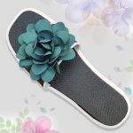 دمپایی گلدار چرمی